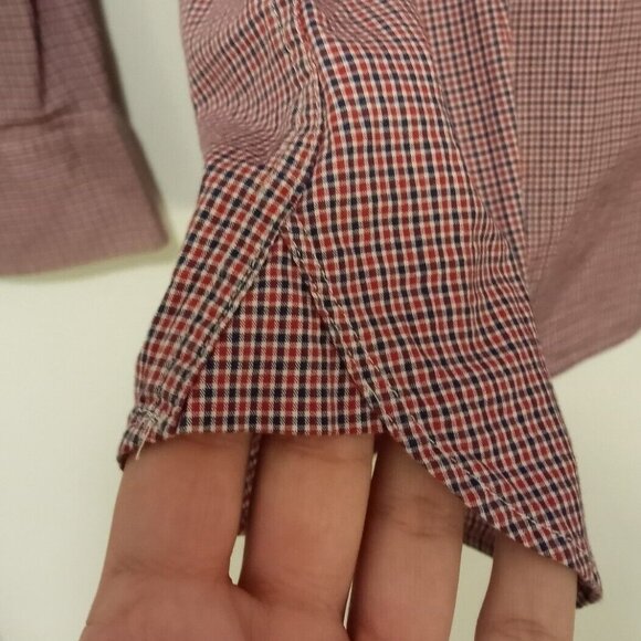 HACKETT - Red and Blue checkered shirt - Sz. L - 16 - Picture 6 of 8